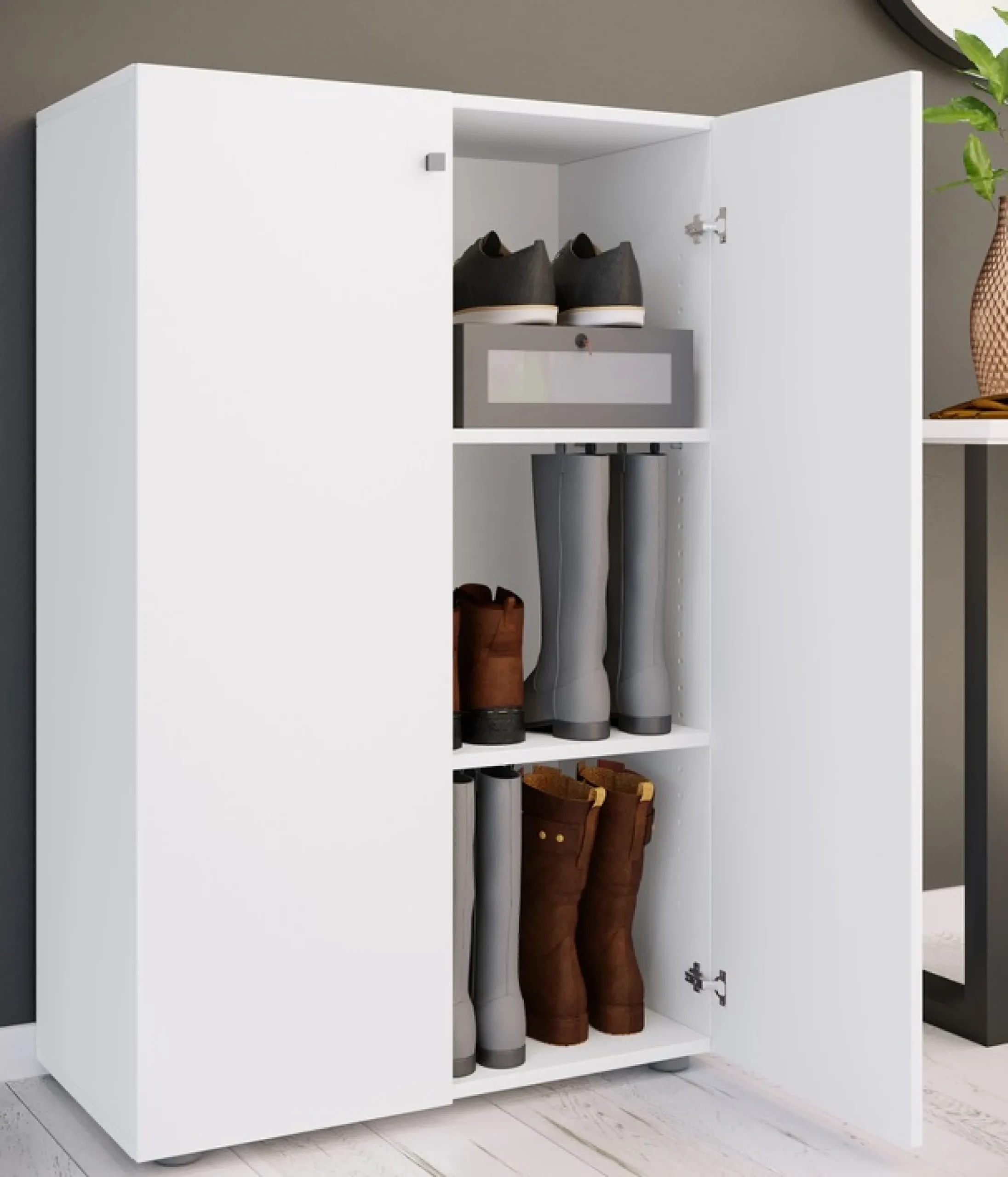 VCM Schuhschrank »Holz Schuhschrank Schuhregal Schuhkommode Lona 3« 1 Stk. tlg.