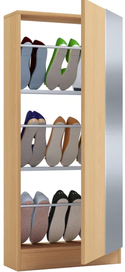 VCM Schuhschrank »Holz Schuhschrank Schuhkommode Fulisa L Spiegel« 1 Stk. tlg.