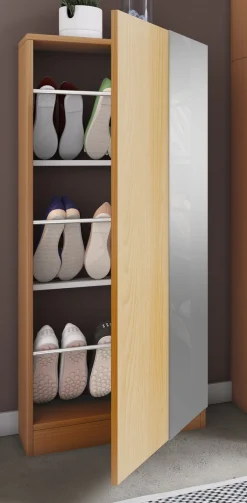 VCM Schuhschrank »Holz Schuhschrank Schuhkommode Fulisa L Spiegel« 1 Stk. tlg.