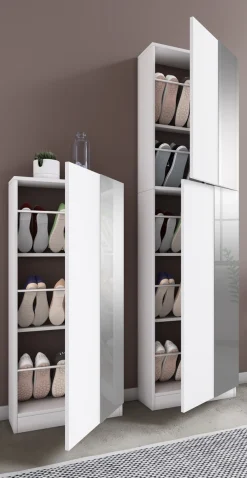 VCM Schuhschrank »Holz Schuhschrank Schuhkommode Fulisa XL Spiegel« 1 Stk. tlg.