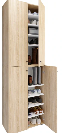 VCM Schuhschrank »XL Holz Großer Schuhschrank Schuhkommode Lona 10« 1 Stk. tlg.