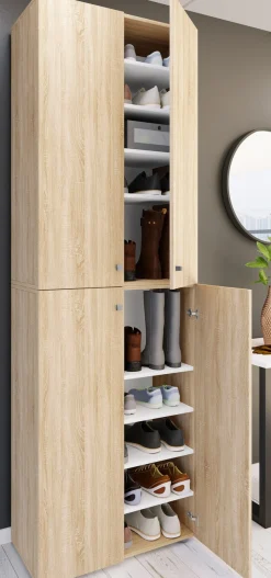 VCM Schuhschrank »XL Holz Großer Schuhschrank Schuhkommode Lona 10« 1 Stk. tlg.