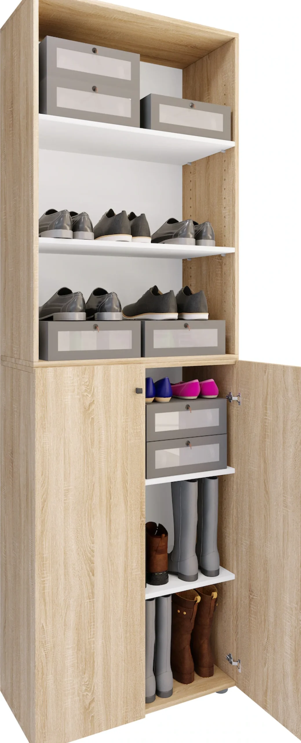 VCM Schuhschrank »XL Holz Großer Schuhschrank Schuhkommode Lona 6« 1 Stk. tlg.