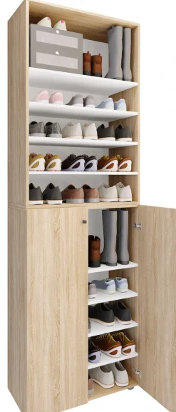 VCM Schuhschrank »XL Holz Großer Schuhschrank Schuhkommode Lona 10« 1 Stk. tlg.