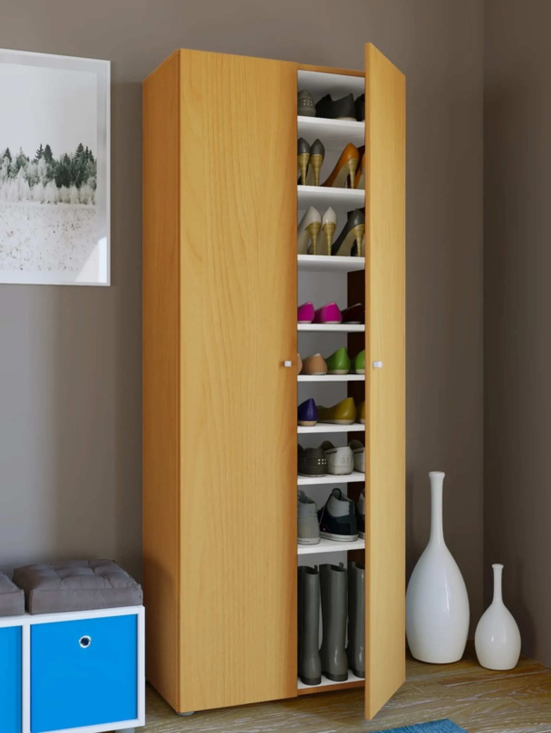 VCM Schuhschrank »XXL Holz Großer Schuhschrank Schuhkommode Vandol 9« 1 Stk. tlg.