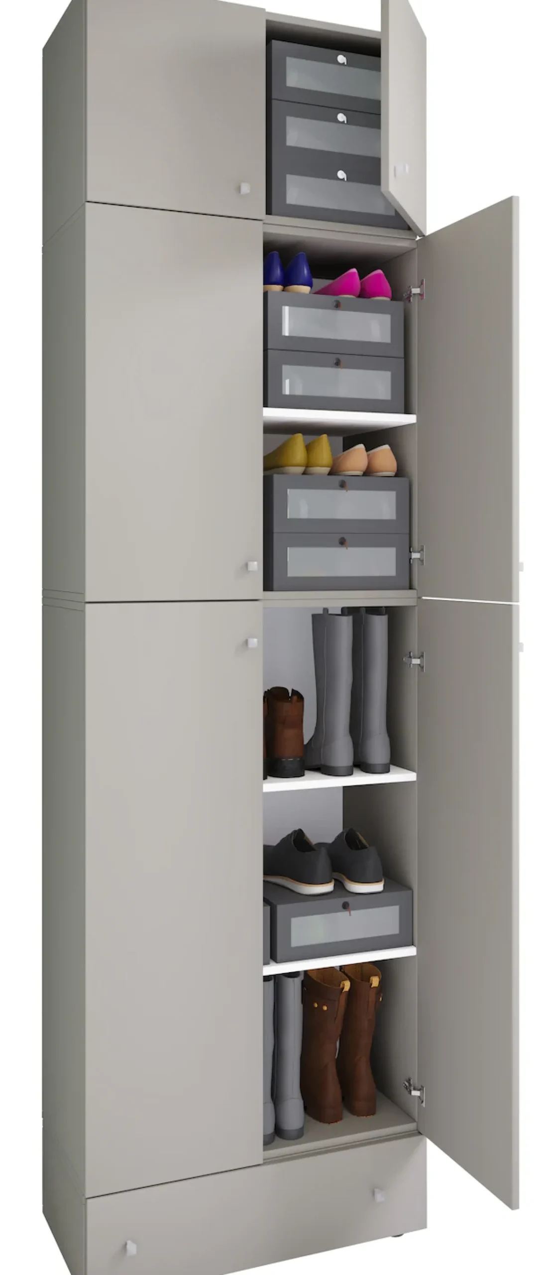 VCM Schuhschrank »XXL Schuhschrank Kleiderschrank Schrank Lona 5f AS« 1 Stk. tlg.