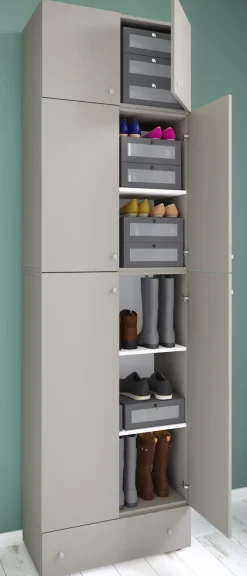 VCM Schuhschrank »XXL Schuhschrank Kleiderschrank Schrank Lona 5f AS« 1 Stk. tlg.