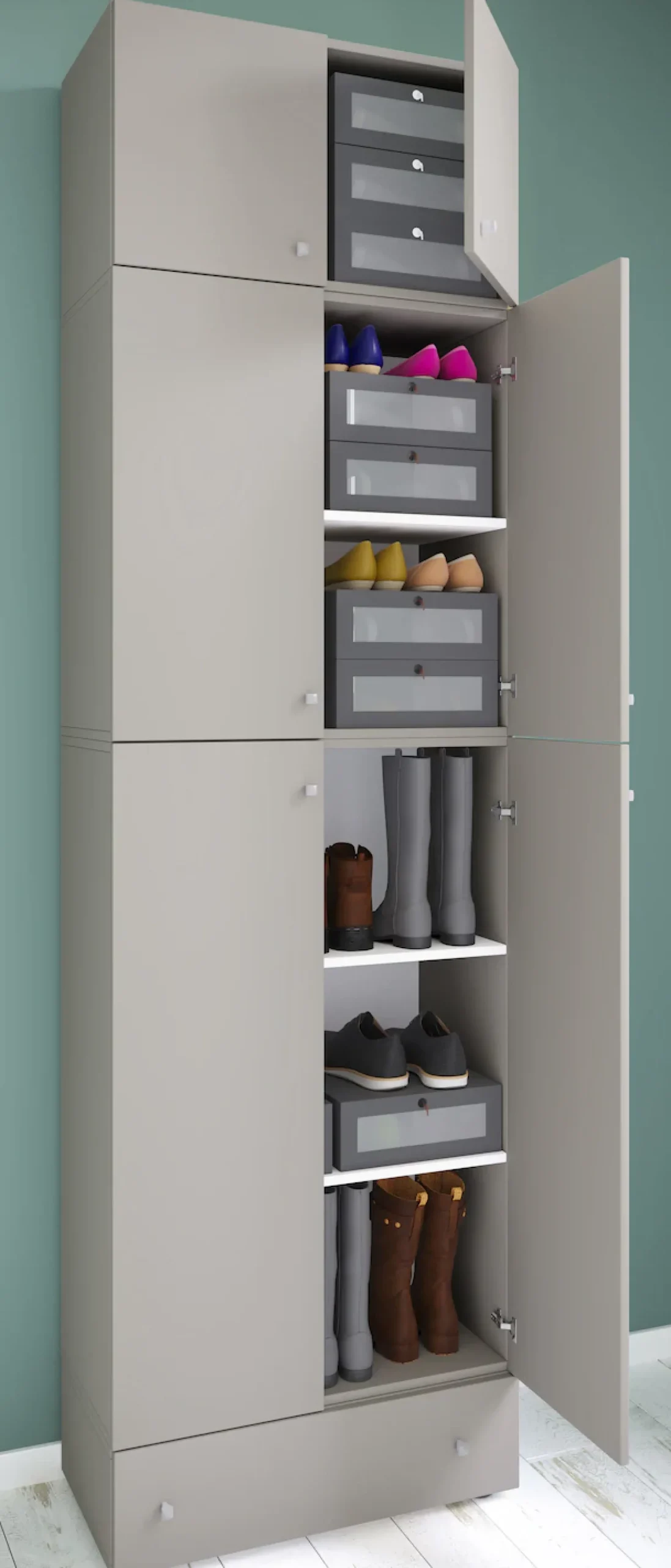 VCM Schuhschrank »XXL Schuhschrank Kleiderschrank Schrank Lona 5f AS« 1 Stk. tlg.
