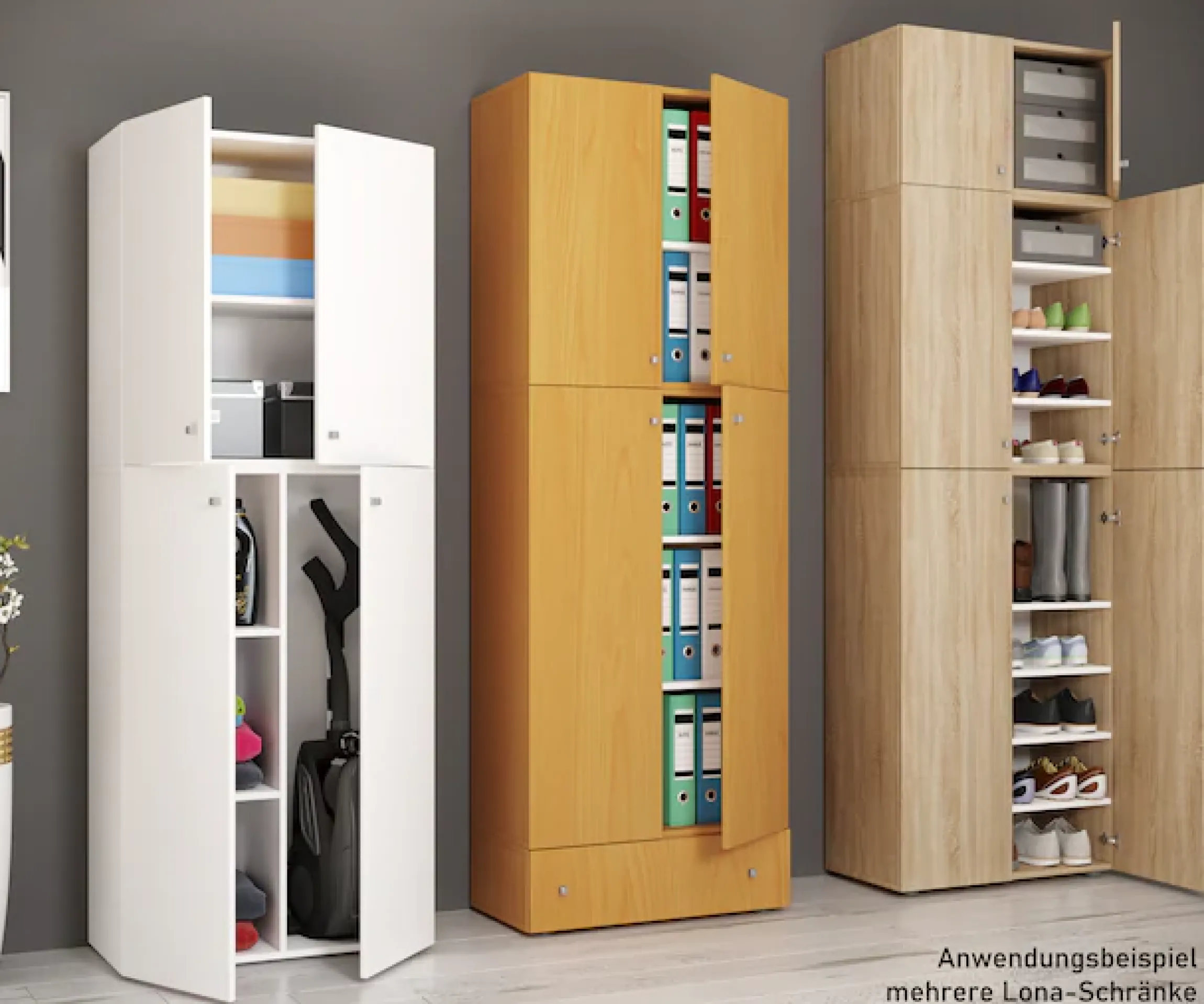 VCM Schuhschrank »XXL Schuhschrank Kleiderschrank Schrank Lona 5f AS« 1 Stk. tlg.