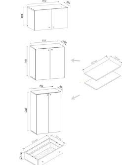 VCM Schuhschrank »XXL Schuhschrank Kleiderschrank Schrank Lona 9f SA« 1 Stk. tlg.