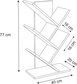 VCM Standregal »Holz Aufbewahrung Stand Regal Bücher Nulis L« 1 Stk. tlg.