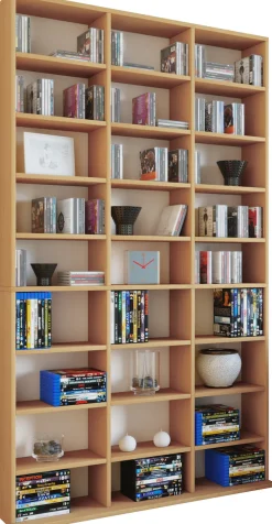 VCM Standregal »Holz CD DVD Standregal Bücherregal Regal Megosa XL« 1 Stk. tlg.