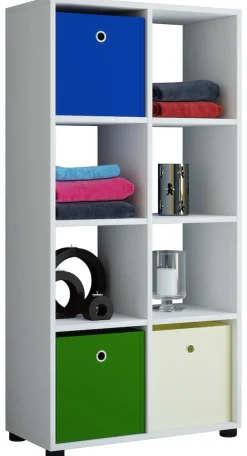 VCM Standregal »Holz Raumteiler Stand Regal Bücher Benas 2x4« 1 Stk. tlg.