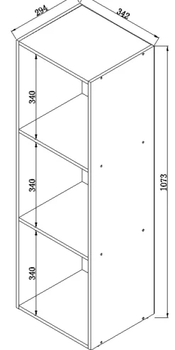 VCM Standregal »Holz Stand Regal Aufbewahrung Deko Bücher Mendas 3« 1 Stk. tlg.