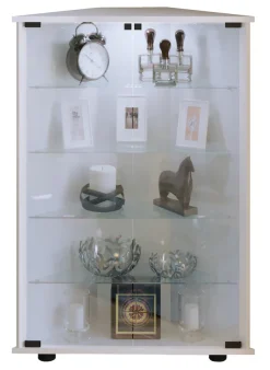 VCM Standvitrine »Holz Glas Eckvitrine Vitrine Sammelvitrine Jecka L« 1 Stk. tlg.