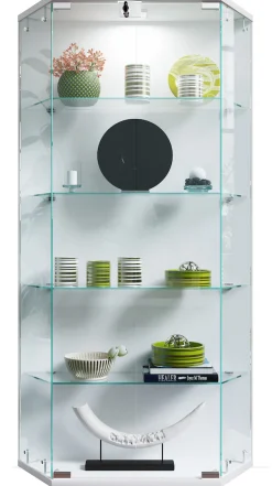 VCM Standvitrine »Holz Glas Stand Vitrine Sammelvitrine Cenila L« 1 Stk. tlg.