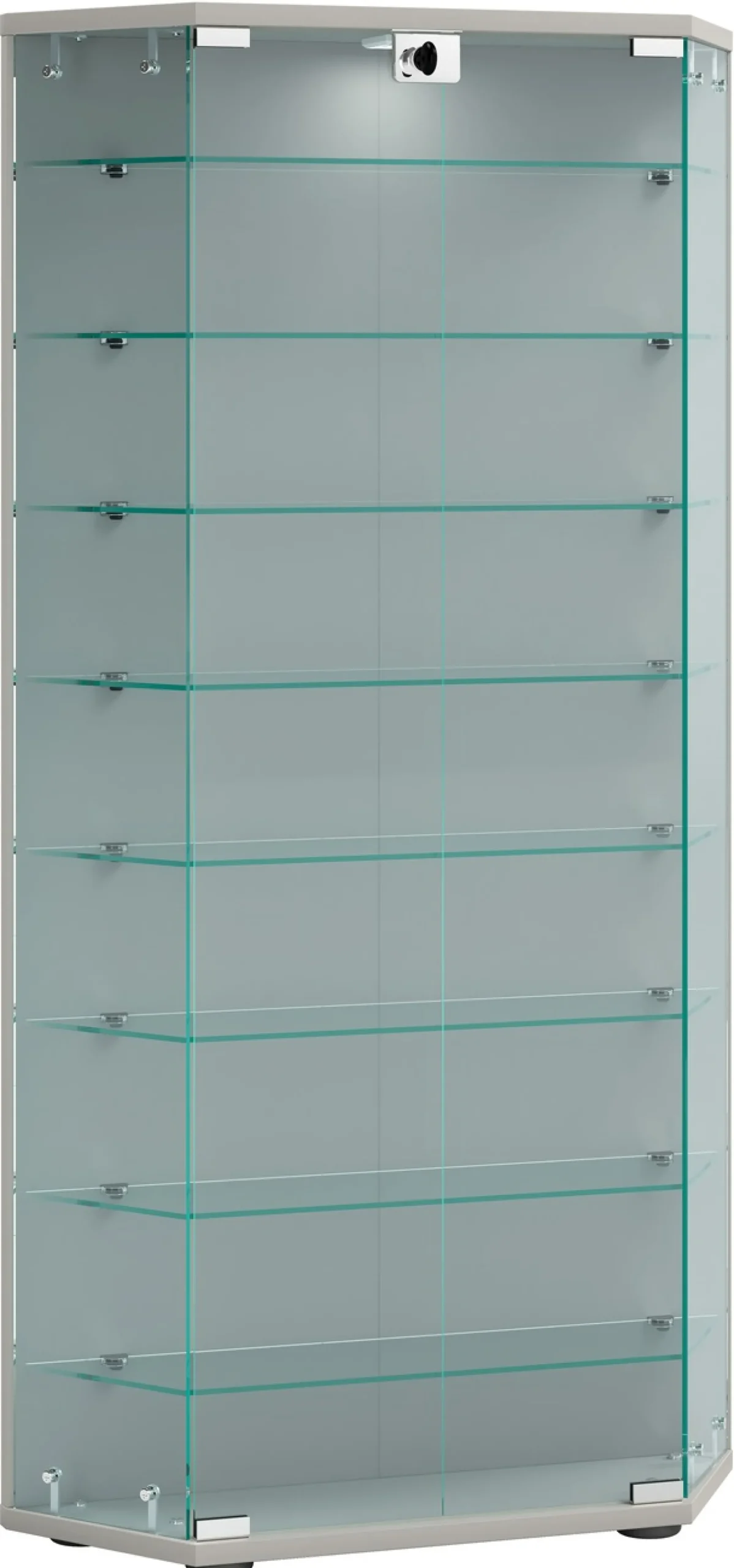 VCM Standvitrine »Holz Glas Stand Vitrine Sammelvitrine Cenila XL« 1 Stk. tlg.