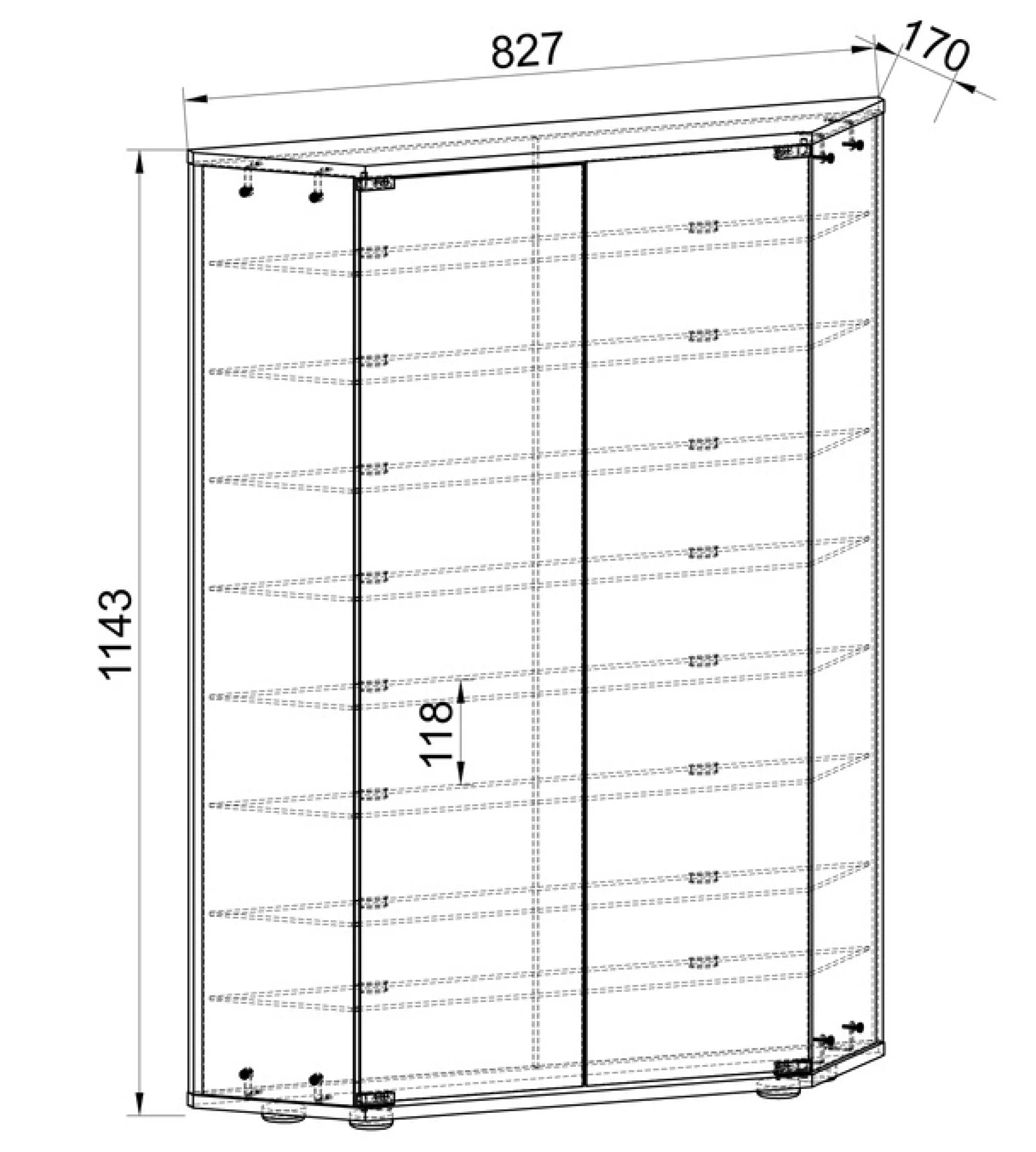VCM Standvitrine »Holz Glas Stand Vitrine Sammelvitrine Cenila XL« 1 Stk. tlg.