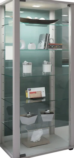 VCM Standvitrine »Holz Glas Stand Vitrine Sammelvitrine Kavisa L« 1 Stk. tlg.