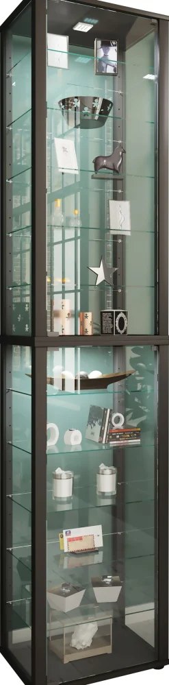 VCM Standvitrine »Holz Glas Stand Vitrine Sammelvitrine Kavisa XXL« 1 Stk. tlg.