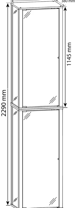 VCM Standvitrine »Holz Glas Stand Vitrine Sammelvitrine Kavisa XXL« 1 Stk. tlg.