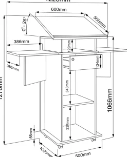 VCM Stehpult »Holz Stehpult Rednerpult Stehtisch Rollen Salia« 1 Stk. tlg.