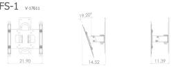 VCM TV-Wandhalterung »TV Wandhalterung Halter neigbar schwenkar B-FS1« 1 Stk. tlg.