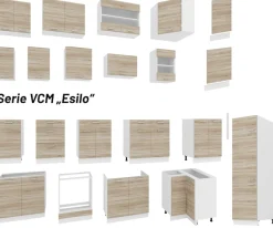 VCM Unterschrank »Küchenschrank B. 60 cm Hochschrank Küche Esilo« 1 Stk. tlg.
