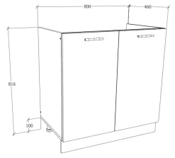 VCM Unterschrank »Spülunterschrank Breite 80 cm Spülenschrank Esilo« 1 Stk. tlg.