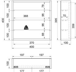 VCM Wandregal »Hängevitrine Wandvitrine Sammel Deko Mandosa S« 1 Stk. tlg.