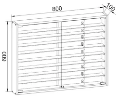 VCM Wandregal »Hängevitrine Wandvitrine Sammel Deko Mandosa XXL« 1 Stk. tlg.
