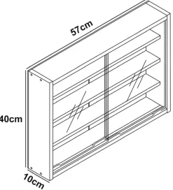 VCM Wandregal »Hängevitrine Wandvitrine Sammel Deko Agisa M« 1 Stk. tlg.