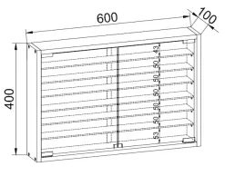 VCM Wandregal »Hängevitrine Wandvitrine Sammel Deko Mandosa XL« 1 Stk. tlg.