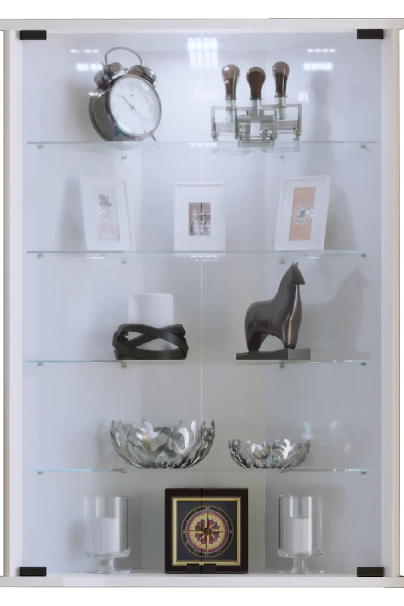 VCM Wandregal »Hängevitrine Wandvitrine Eckvitrine Vecko« 1 Stk. tlg.