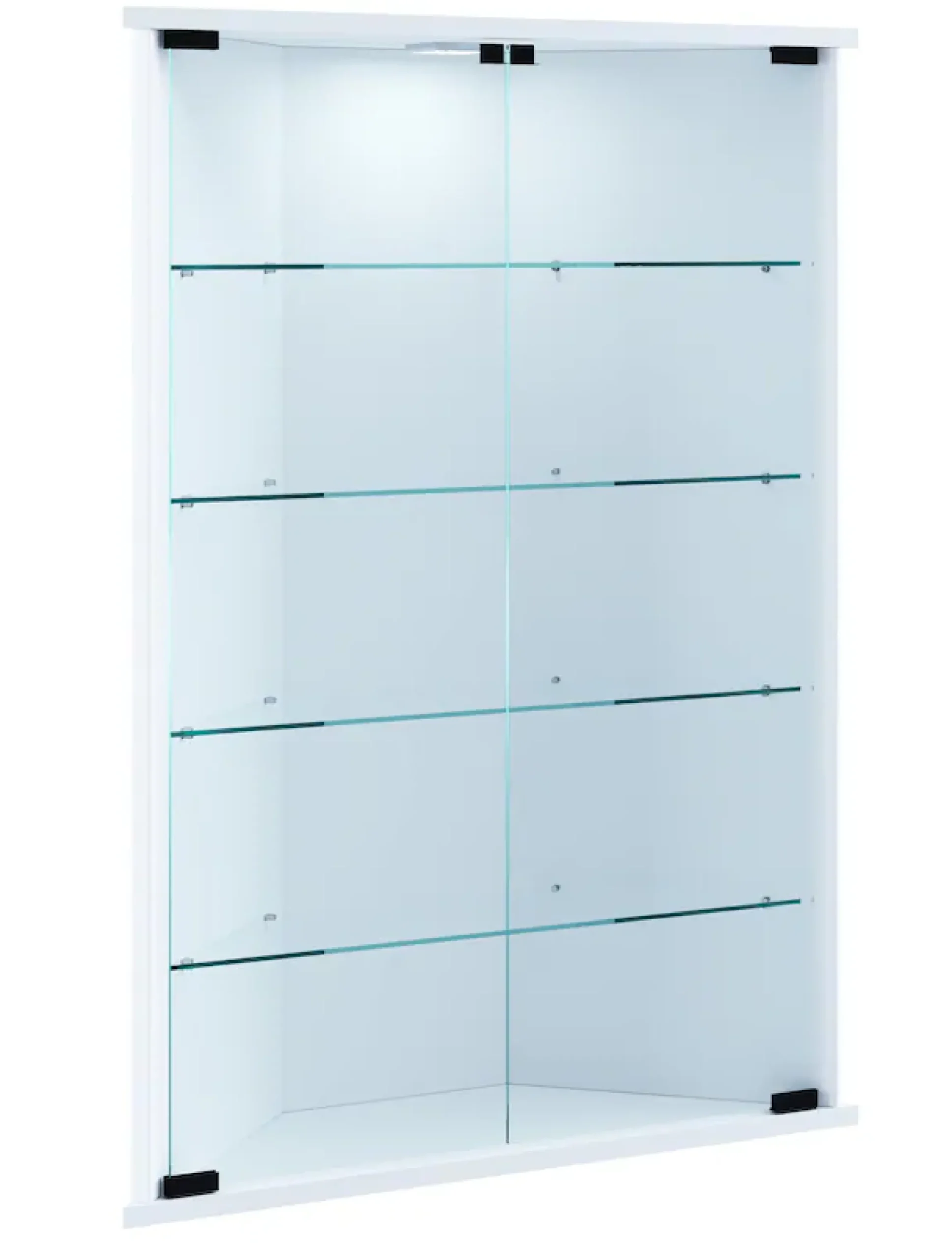 VCM Wandregal »Hängevitrine Wandvitrine Eckvitrine Vecko« 1 Stk. tlg.