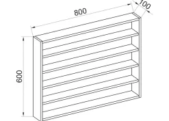 VCM Wandregal »Holz Wandregal Wandvitrine Regal Deko Osado L« 1 Stk. tlg.