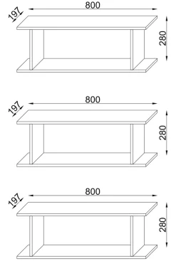VCM Wandregal »Holz Wandregal Wandboard Hängeregal Board SirolaXL« 1 Stk. tlg.