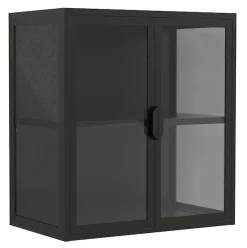 VCM Wandregal »Stahl Wandvitrine Hängevitrine Vitrine Glas Flokas« 1 Stk. tlg.