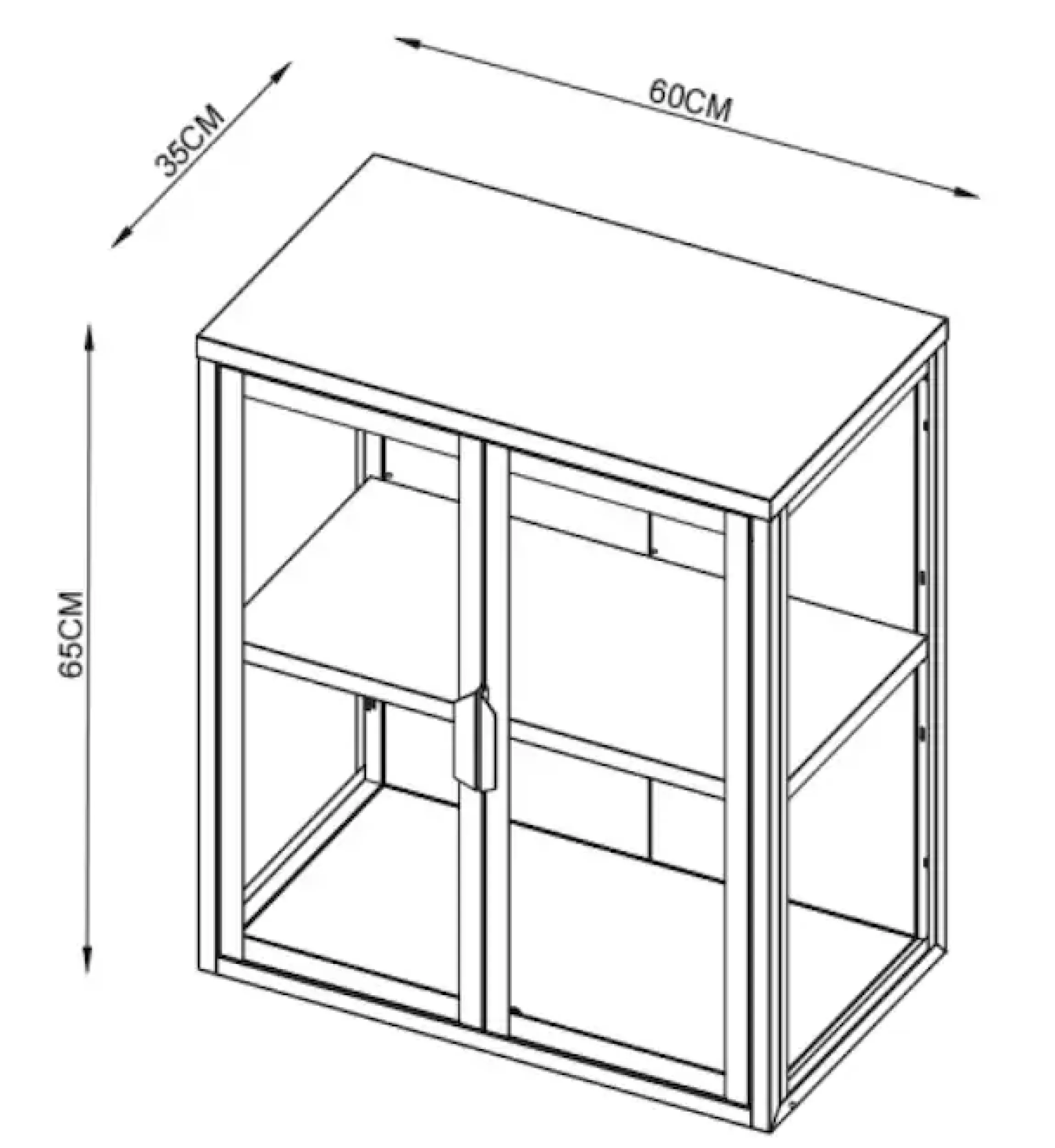 VCM Wandregal »Stahl Wandvitrine Hängevitrine Vitrine Glas Flokas« 1 Stk. tlg.