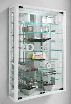 VCM Wandregal »Wandvitrine Glasvitrine Vitrosa Mini Spiegel«