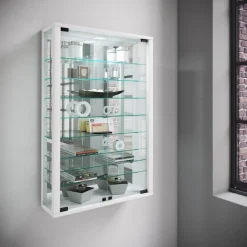 VCM Wandregal »Wandvitrine Glasvitrine Vitrosa Mini Spiegel«