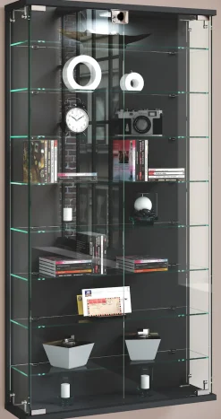 VCM Wandregal »Wandvitrine Hängevitrine Glasvitrine Relas L« 1 Stk. tlg.