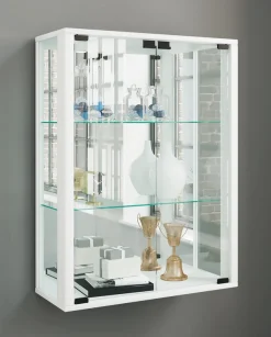 VCM Wandregal »Wandvitrine Hängevitrine Glasvitrine Udina Spiegel« 1 Stk. tlg.