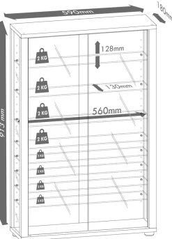 VCM Wandregal »Wandvitrine Hängevitrine Glasvitrine Vitrosa Mini« 1 Stk. tlg.