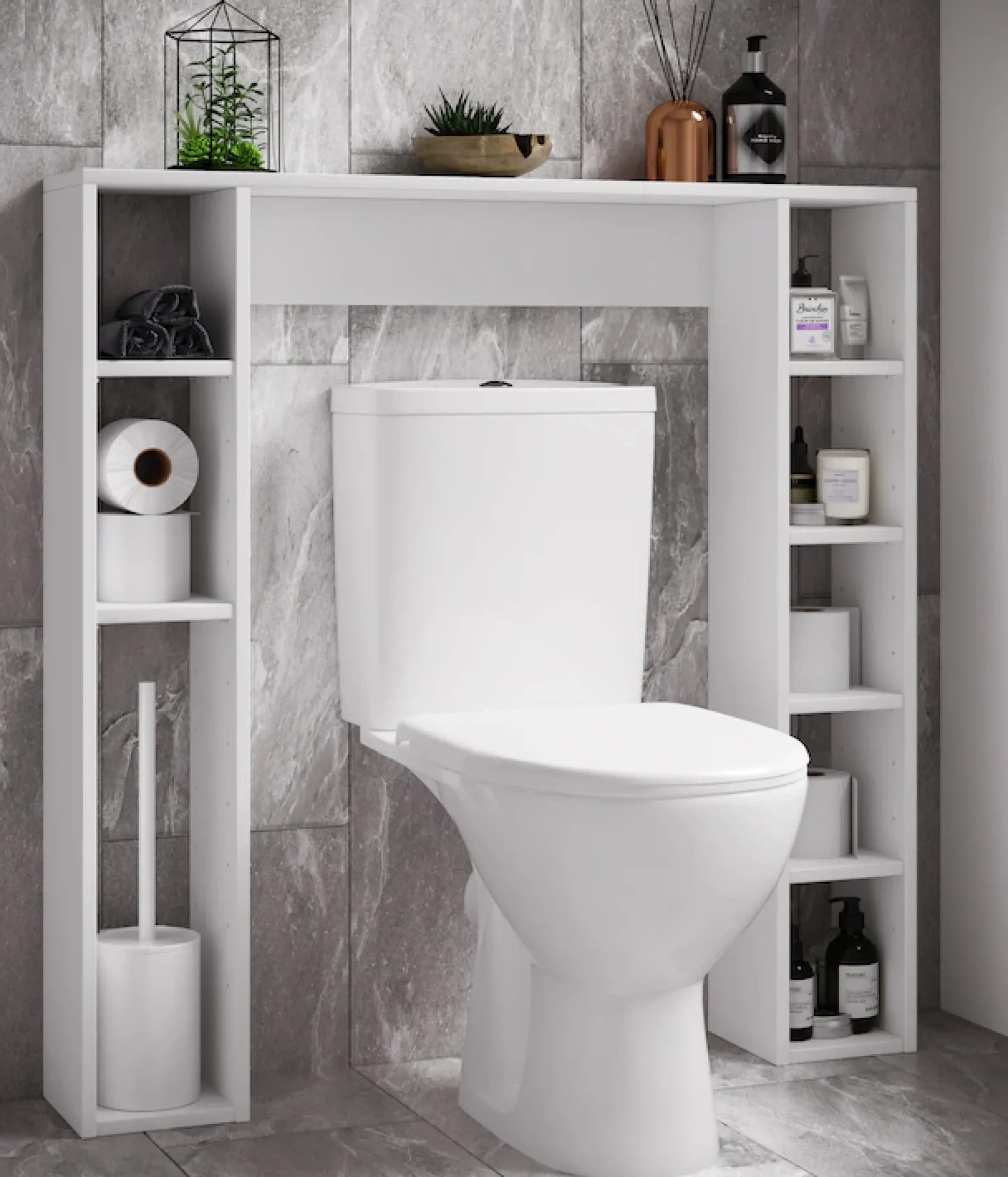 VCM Waschmaschinenumbauschrank »Holz Wandregal Überbau WC Bad Regal Tinol M« 1 Stk. tlg.