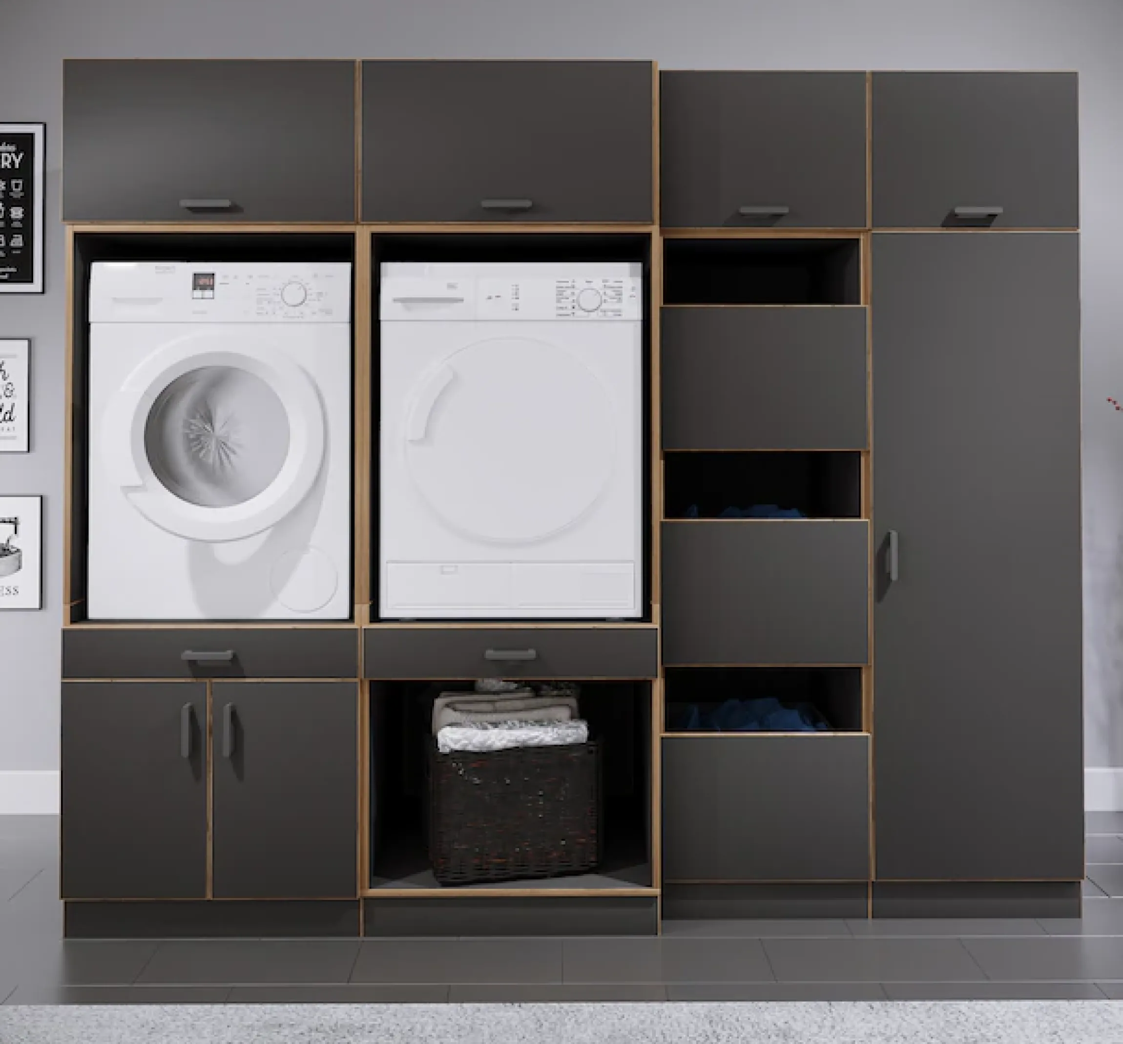 VCM Waschmaschinenumbauschrank »Überbauschrank Waschmaschine Überbau Rislo XXL« 1 Stk. tlg.