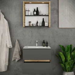 VCM Waschtisch »3 tlg. Badmöbel-Set mit Waschbecken Cosila-I 61 cm« 3 Stk. tlg.