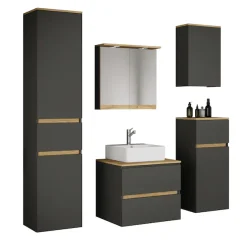 VCM Waschtisch »6 tlg. Badmöbel-Set mit Waschbecken Cosila-A 60 cm« 6 Stk. tlg.