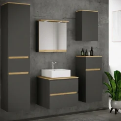 VCM Waschtisch »6 tlg. Badmöbel-Set mit Waschbecken Cosila-A 60 cm« 6 Stk. tlg.