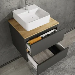 VCM Waschtisch »6 tlg. Badmöbel-Set mit Waschbecken Cosila-A 60 cm« 6 Stk. tlg.
